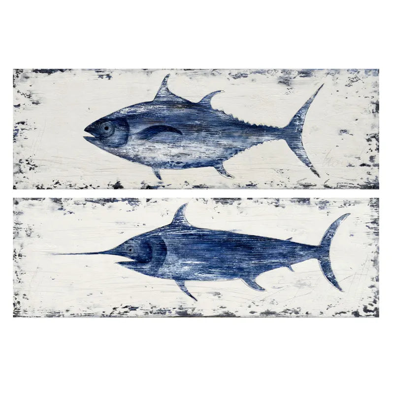 Díptico peces azules KB-061