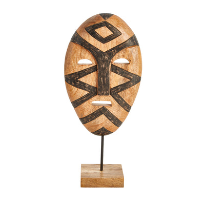 escultura de máscara tribal