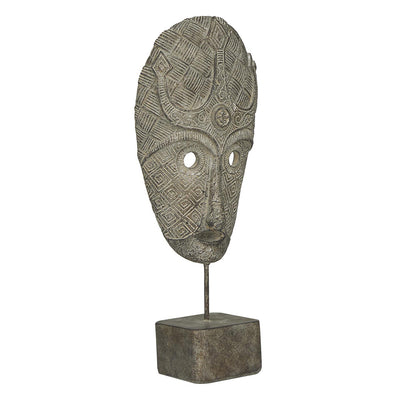 Escultura Máscara Africana Redonda UA-1940/B