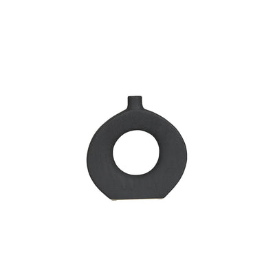 Jarrón Aro Oval Negro UA-1942 A/B