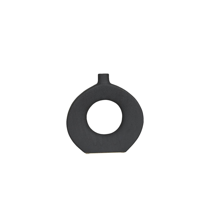 Jarrón Aro Oval Negro UA-1942 A/B