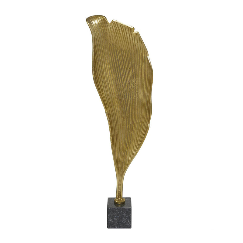 Escultura Hoja Dorada Grande UA-196