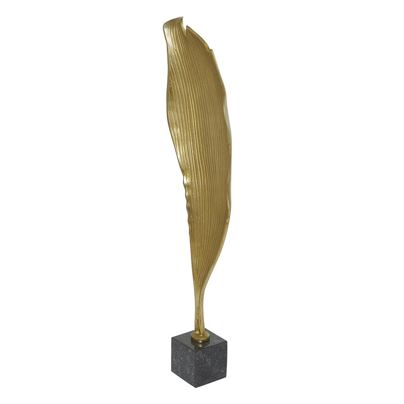 Escultura Hoja Dorada Grande UA-196