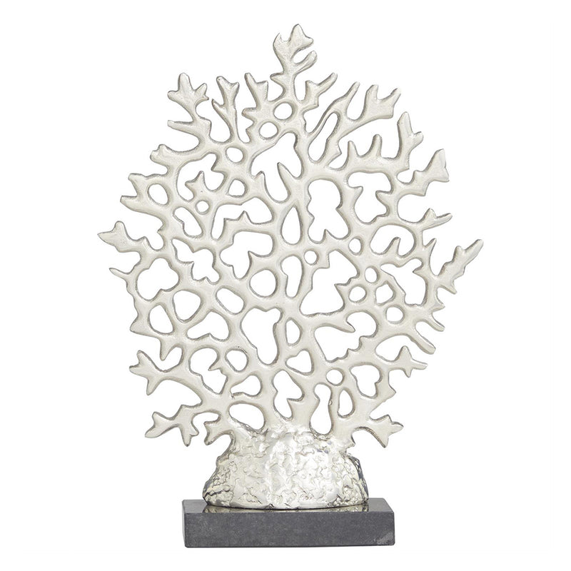 Escultura de Coral Metal Plata UA-1975
