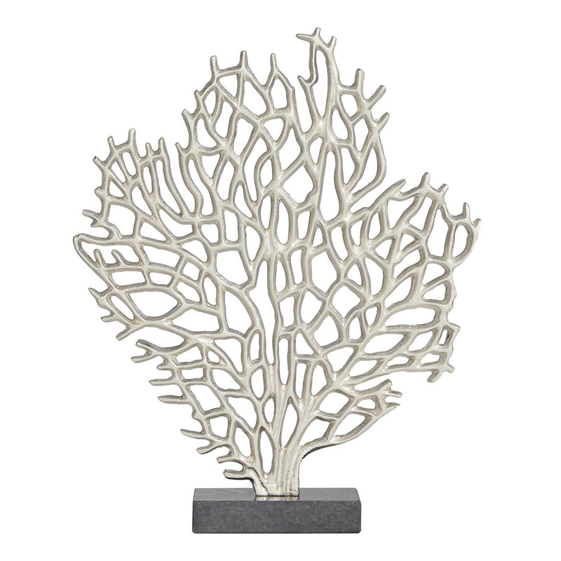 Escultura de Coral Metal Plata UA-1976