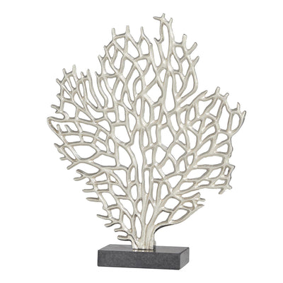 Escultura de Coral Metal Plata UA-1976