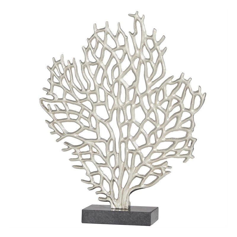 Escultura de Coral Metal Plata UA-1976