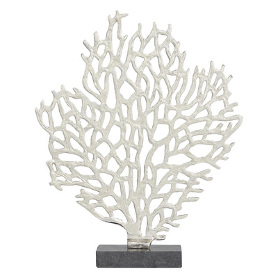 Escultura de Coral Metal Plata UA-1976