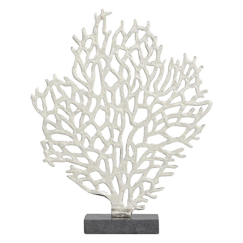 Escultura de Coral Metal Plata UA-1976