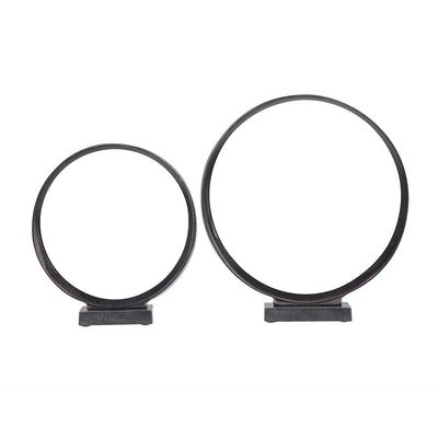 Set 2 Esculturas Anillo Negro UA-1978