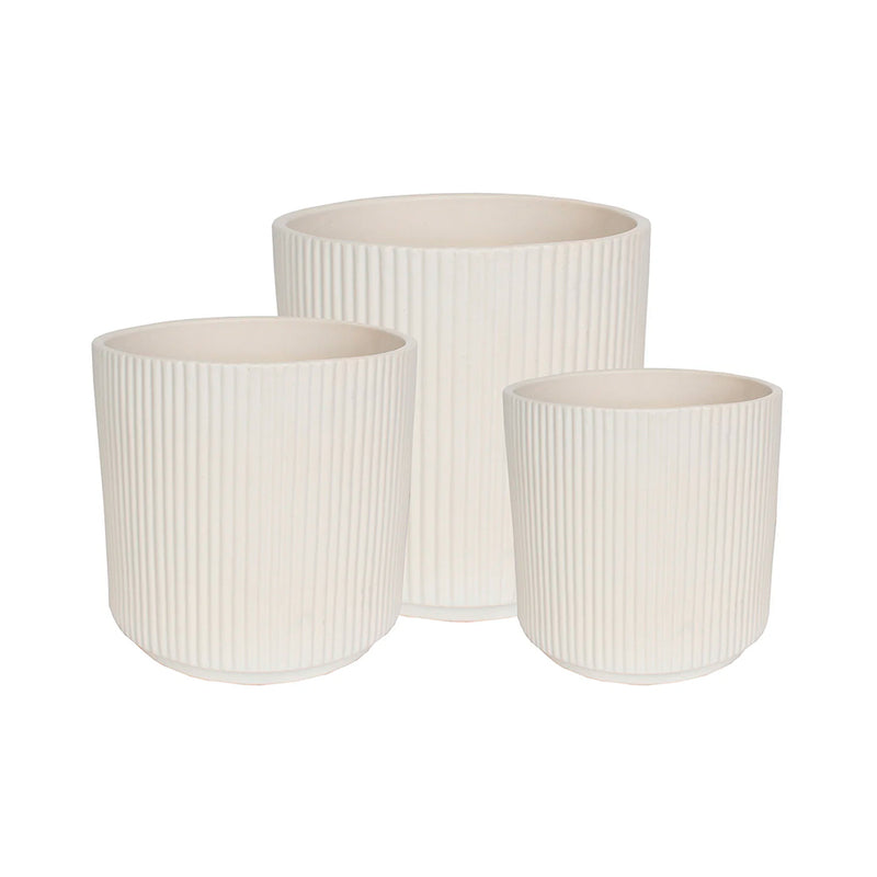 Set 2 Maceta Marfil IH-157