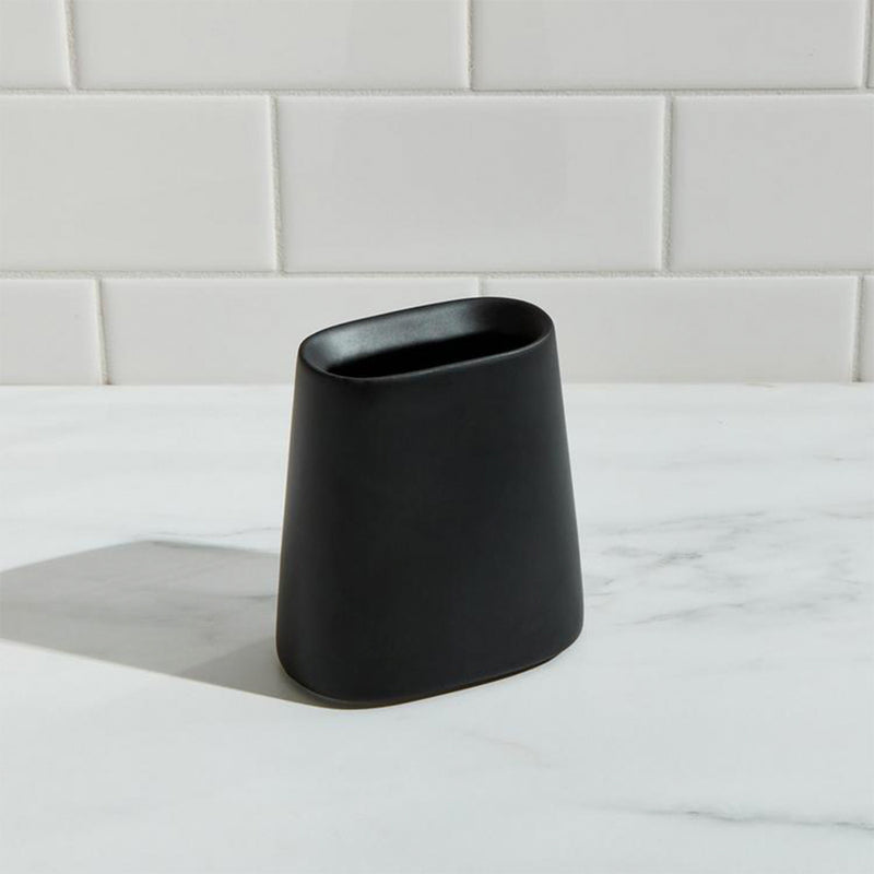 Vaso Cepillero Cráter Negro MV-017
