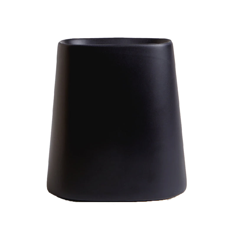 Vaso Cepillero Cráter Negro MV-017