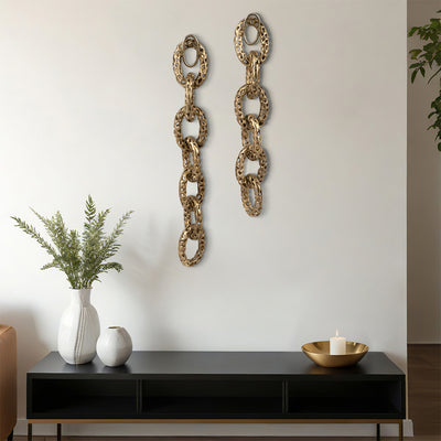 Set 2 Decoración Cadena Oro SA-1327