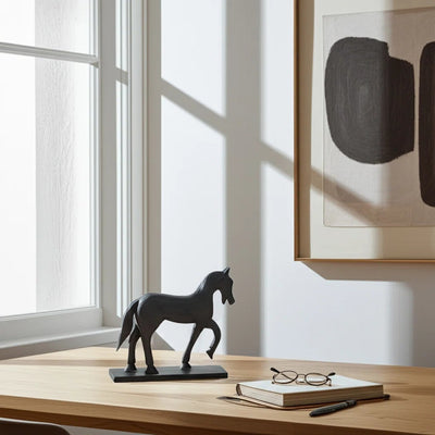 Escultura Caballo Negro SA-1342
