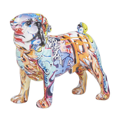 Escultura perro multicolor UA-1570