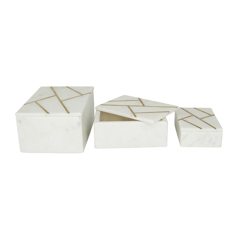 Set 3 Alhajero Mármol Líneas Doradas UA-1926