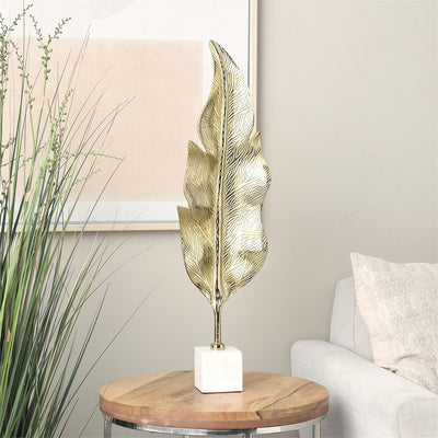 Escultura Hoja Dorada UA-2030/31