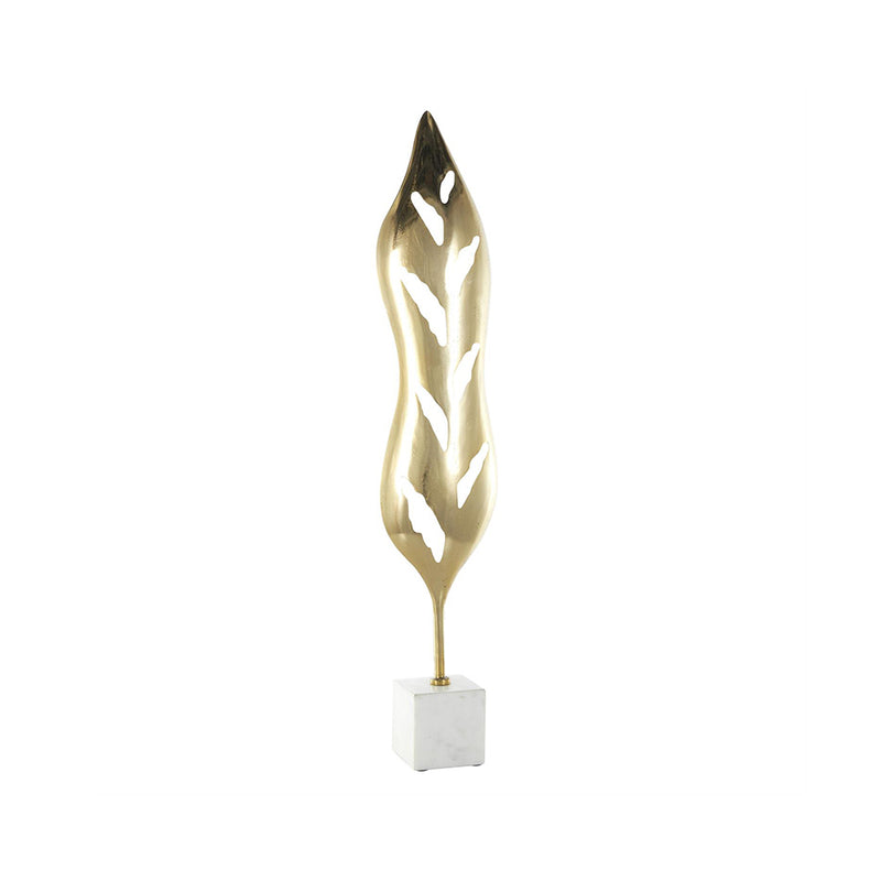 Escultura Hoja Dorada UA-2034