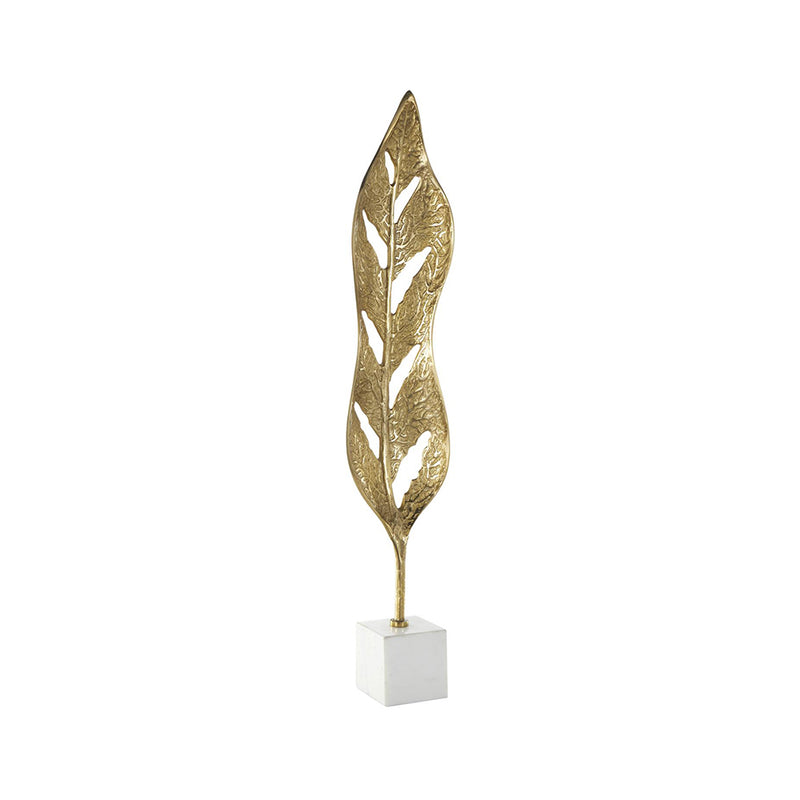 Escultura Hoja Dorada UA-2034