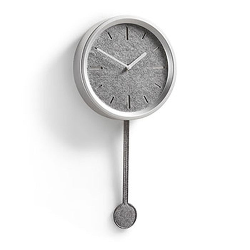 Nexo reloj pared pendulo metal plata