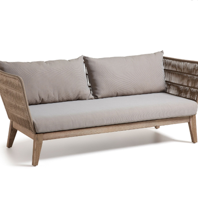 Bellano sofa eucalipto 3 plazas 176 cm cuerda beige // KH
