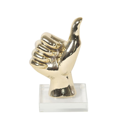 escultura de pulgar hacia arriba