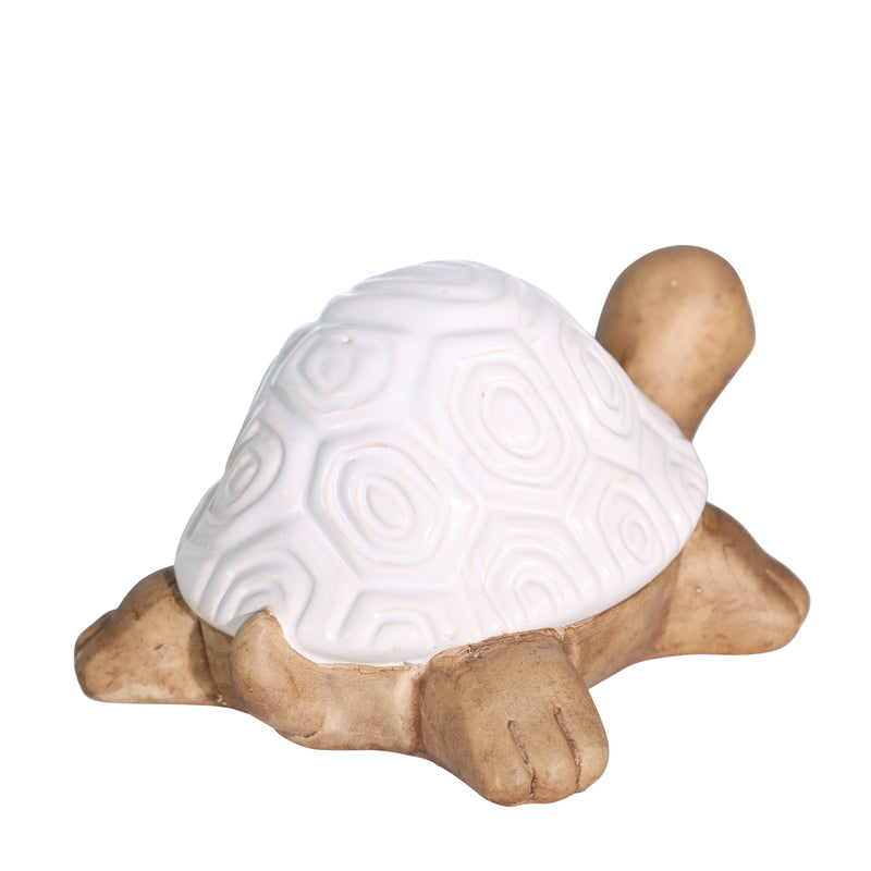 escultura de tortuga blanca