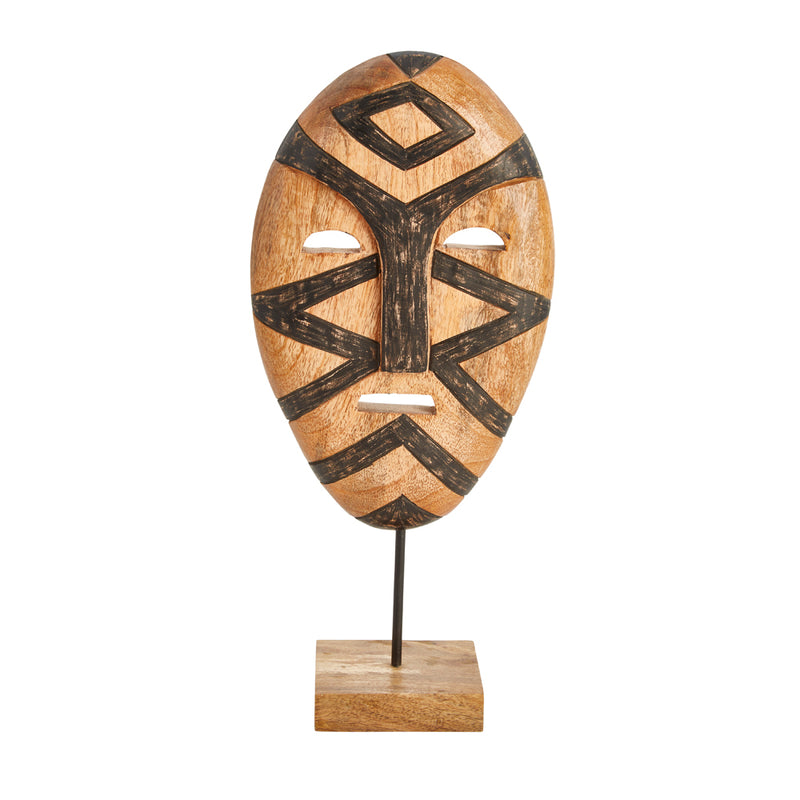 escultura de máscara tribal