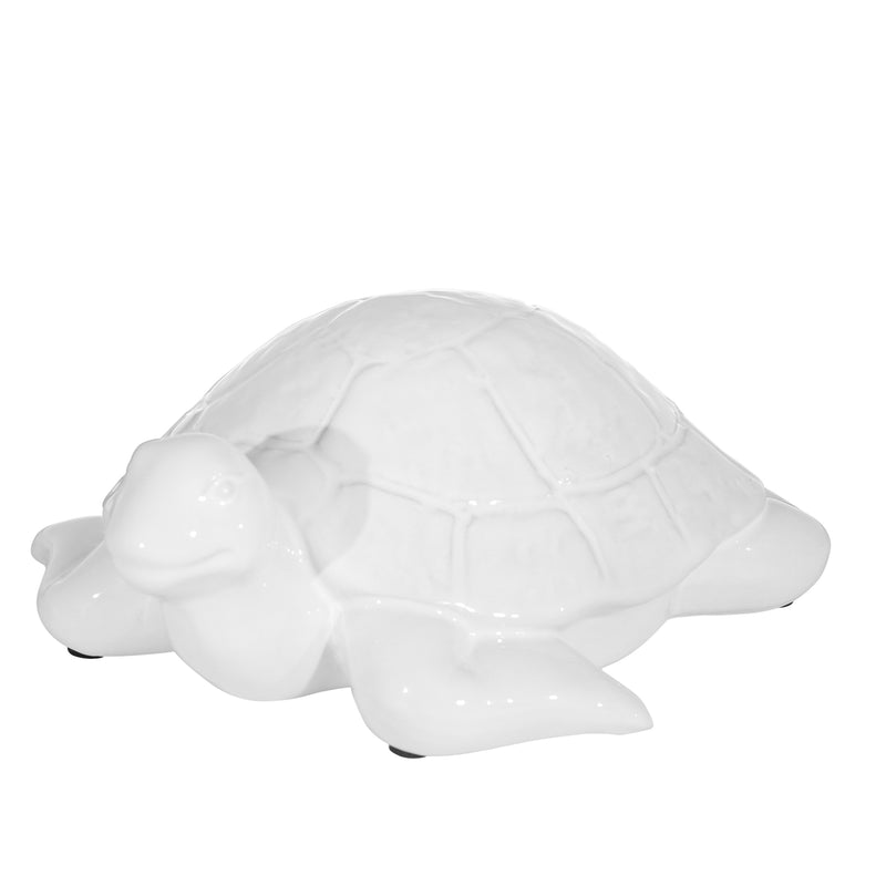 escultura de tortuga blanca