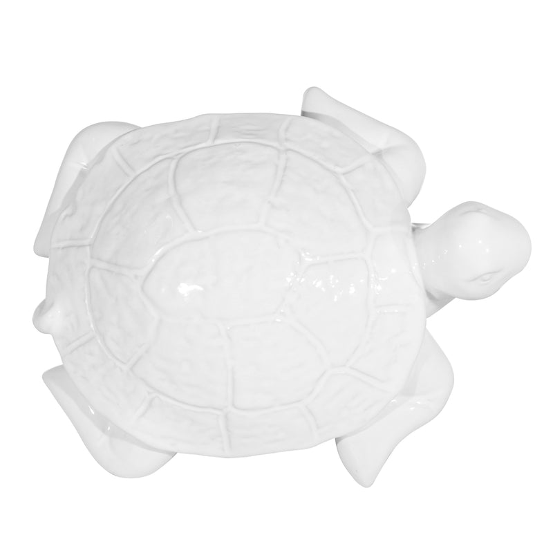 escultura de tortuga blanca