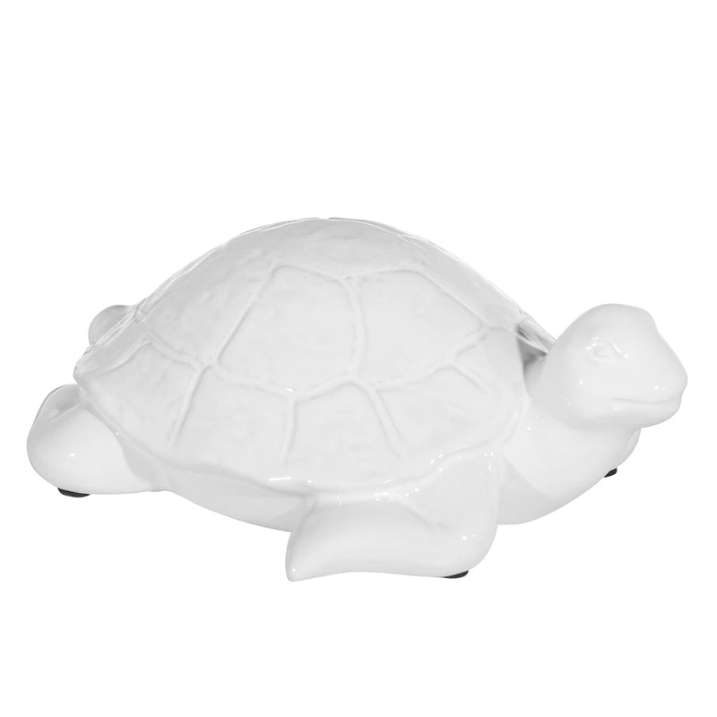 escultura de tortuga blanca