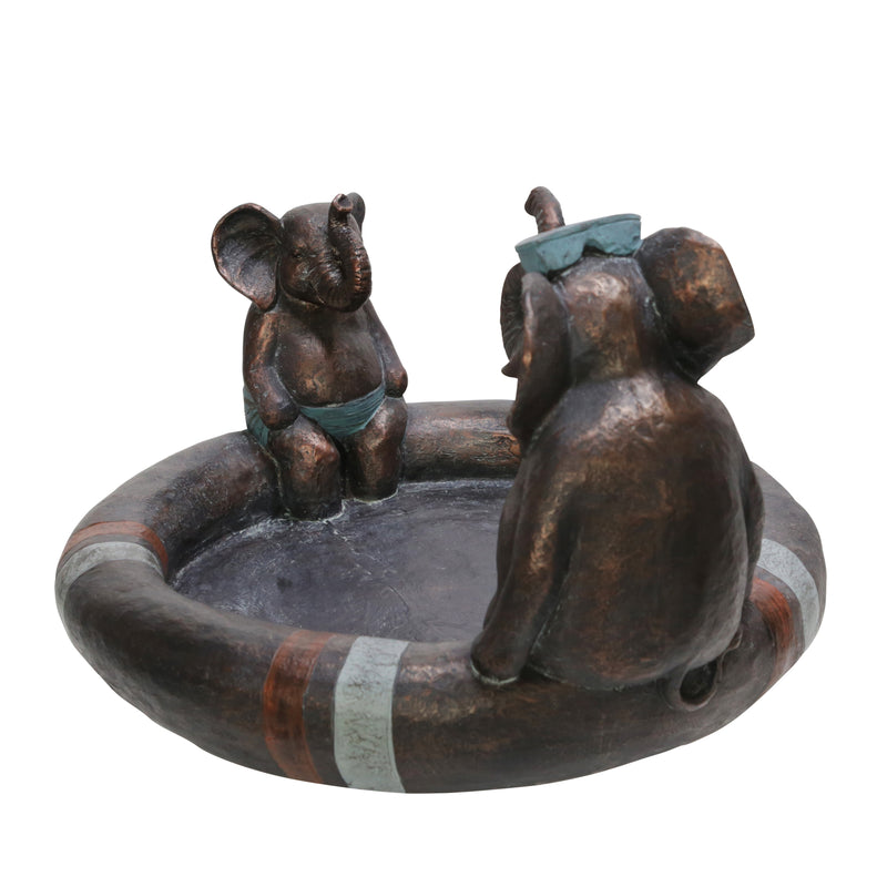 escultura de elefantes papa e hijo
