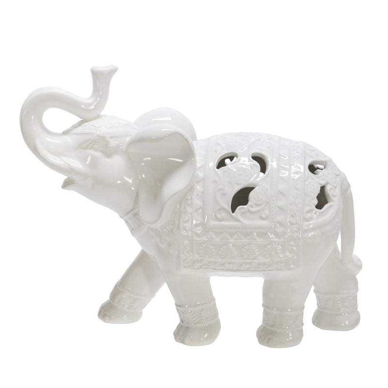 escultura de elefante blanco