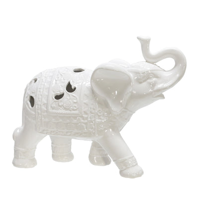 escultura de elefante blanco