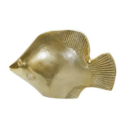 escultura de pez dorado