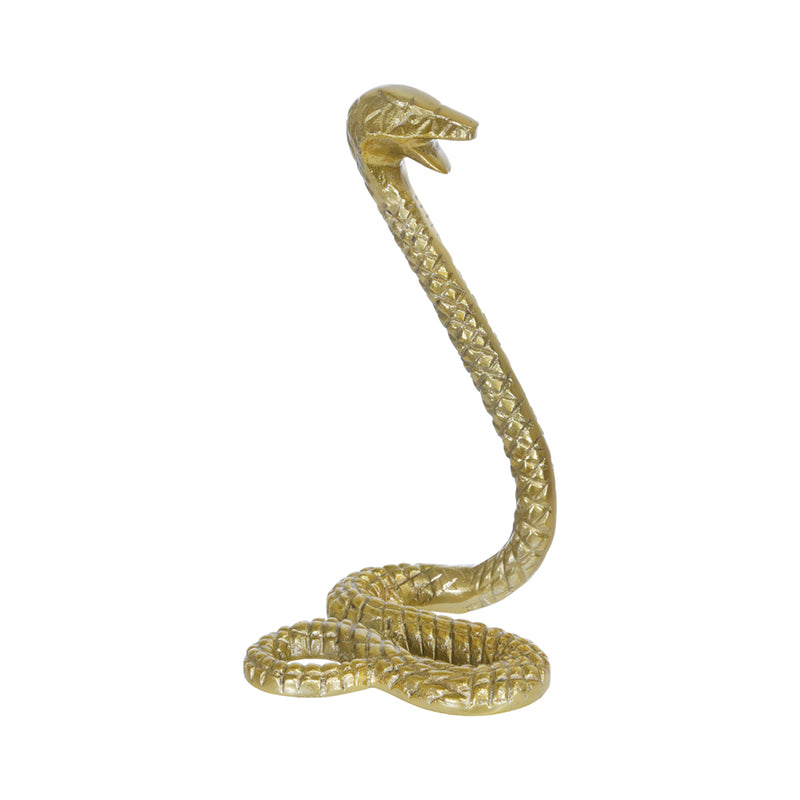 escultura de serpiente dorada
