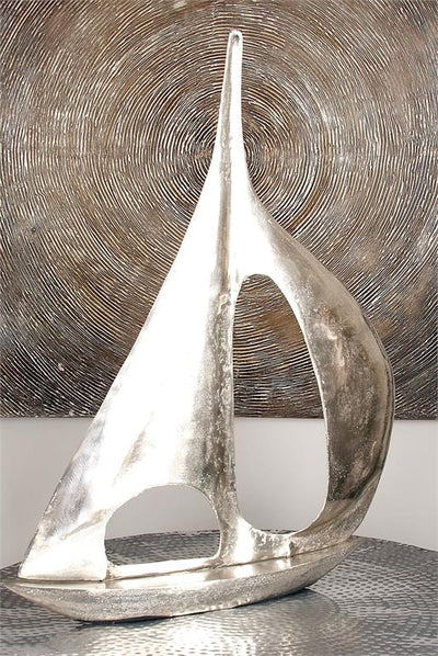escultura de velero abstracta