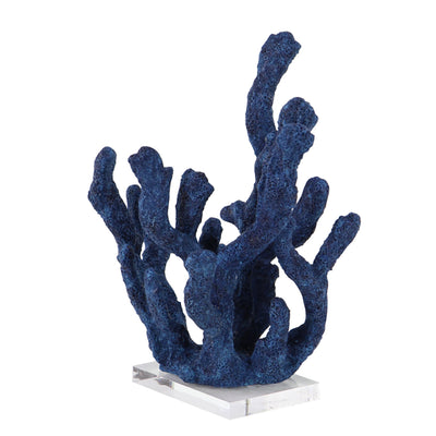 escultura de coral azul