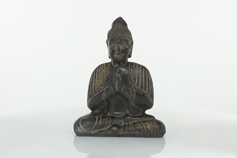 Escultura Buda antiguo color bronce