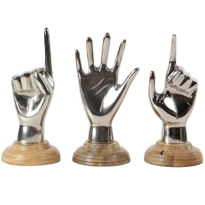 set de esculturas de manos