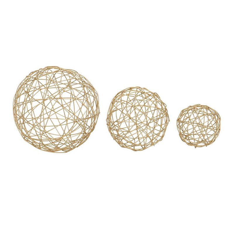 set de esferas doradas