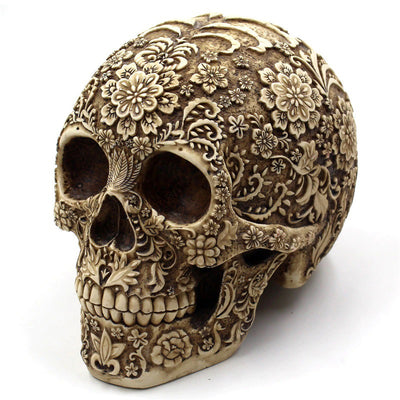 Escultura cráneo floral  TQ-0430