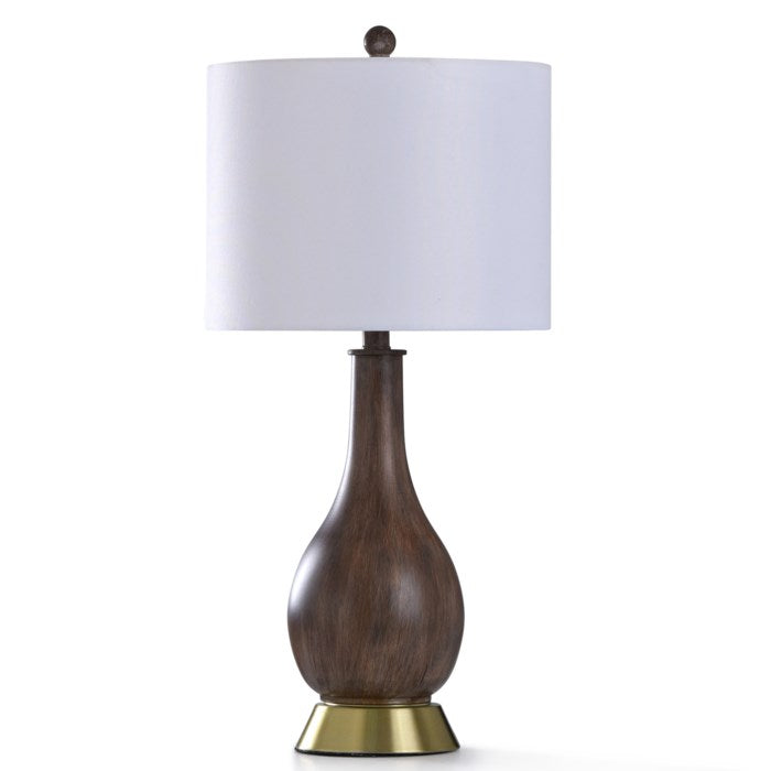Lámpara de mesa color madera