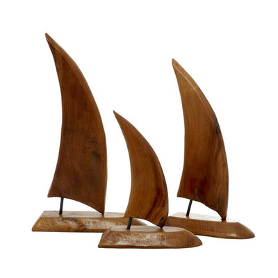 Set 3 veleros madera UA-1463