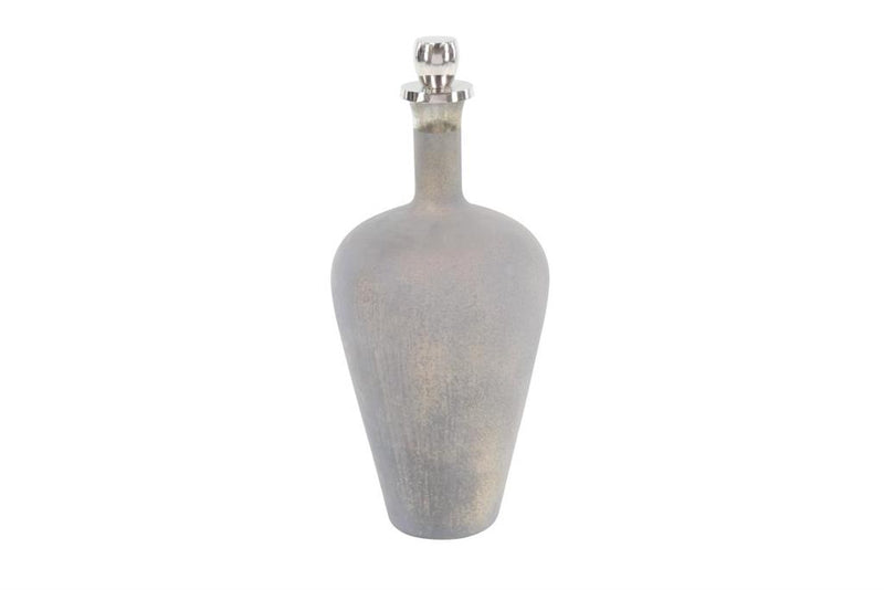 Jarrón botella gris UA-1815