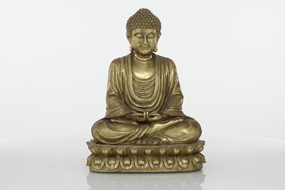 Escultura Buda dorado sentado